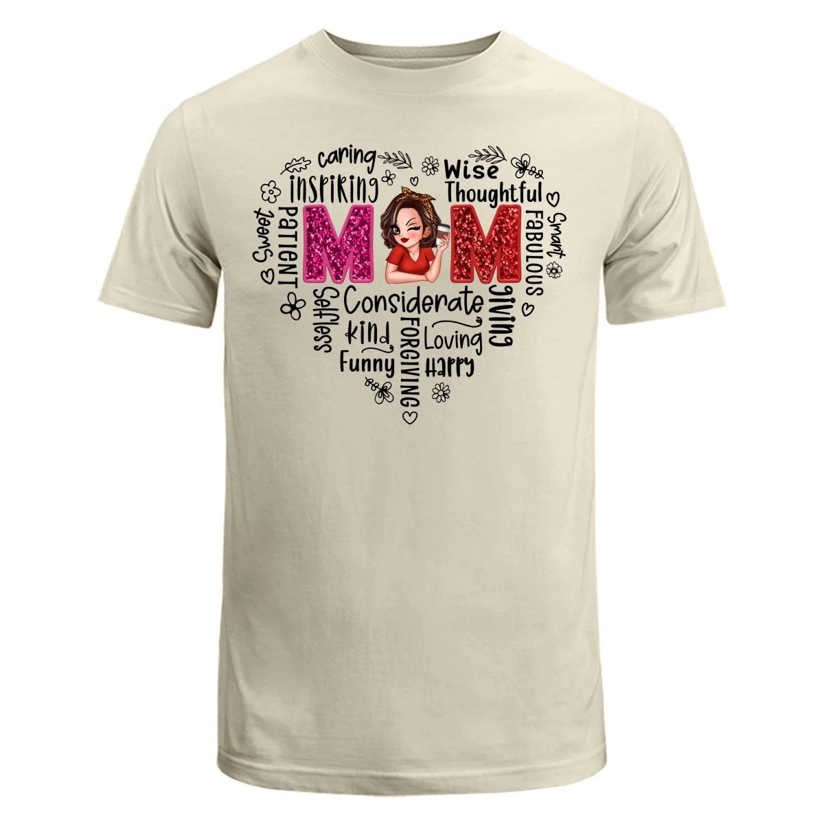Mom Word Art Gift For Mom Personalized Shirt - Image 9
