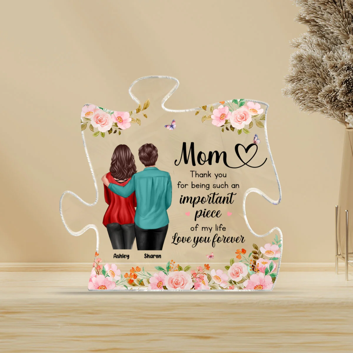 Mom You Are Important Piece Of My Life Personalized Acrylic Puzzle Block, Mother's Day gift for Moms - Image 9