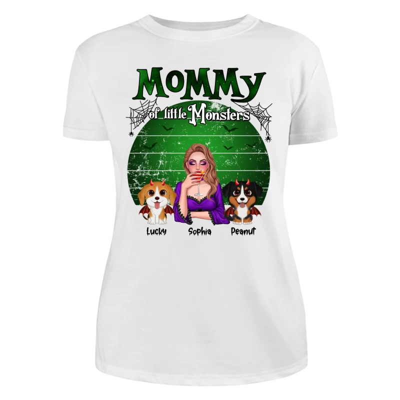 Mommy Of The Monsters Halloween Green Retro Personalized Shirt - Image 9