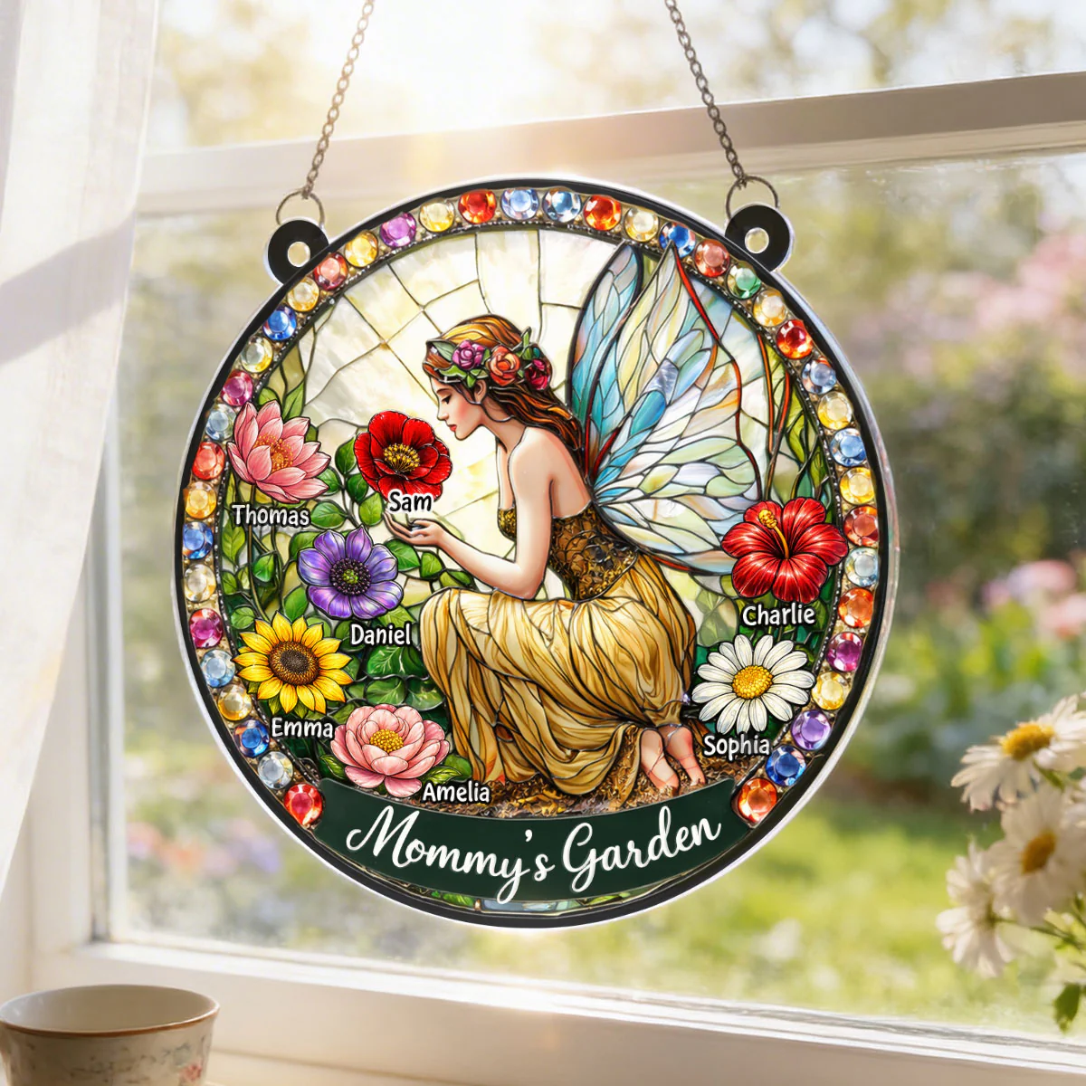 Mommy's Fairy Garden - Personalized Suncatcher - Heartfelt Mother's Day Gift for Grandma, Mom - Image 6