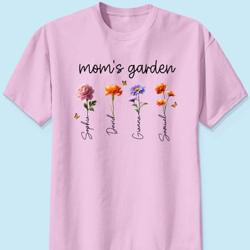 Mom's Garden 3D Effect Birth Month Flower Personalized Shirt - Image 10