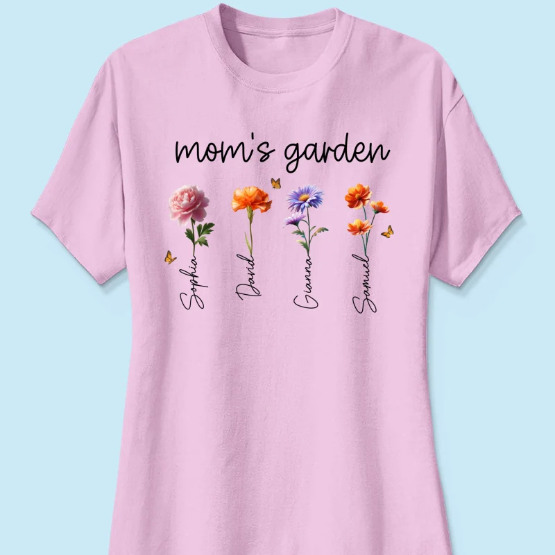 Mom's Garden 3D Effect Birth Month Flower Personalized Shirt - Image 13