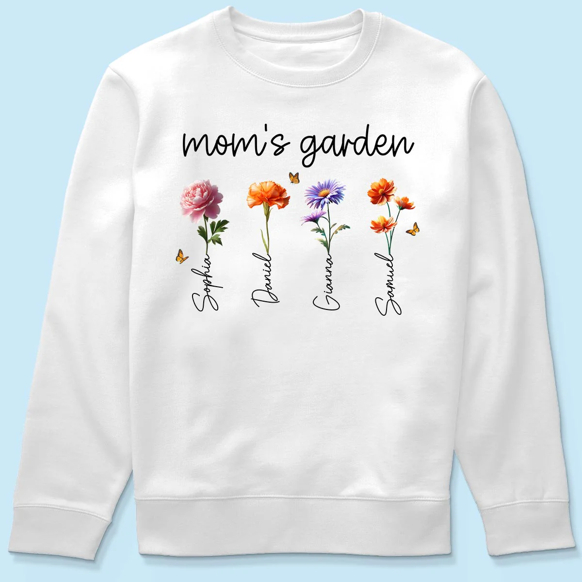 Mom's Garden 3D Effect Birth Month Flower Personalized Shirt - Image 6