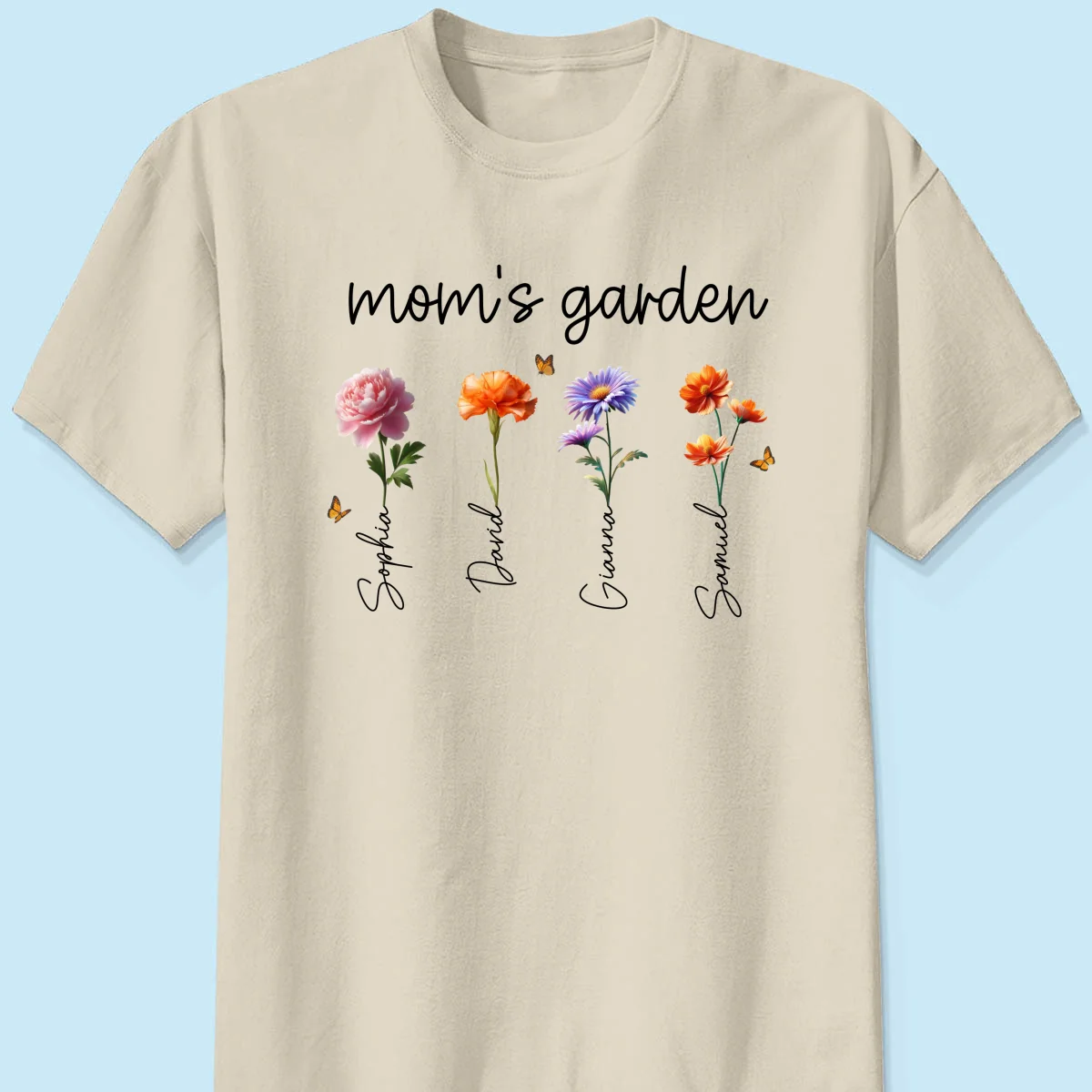Mom's Garden 3D Effect Birth Month Flower Personalized Shirt - Image 9