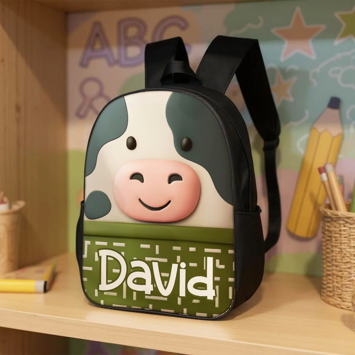Monogram Animal Theme Personalized Kid Backpack, Back to School Backpack for Boys, Girls, 12 Different Designs - Image 5
