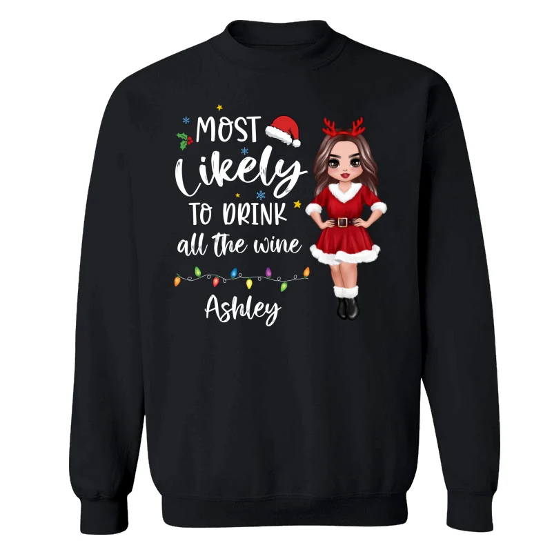 Most Likely Doll Family Christmas Quote Personalized Custom Christmas Matching Shirt, Family Shirt, Christmas Funny Shirt - Image 12