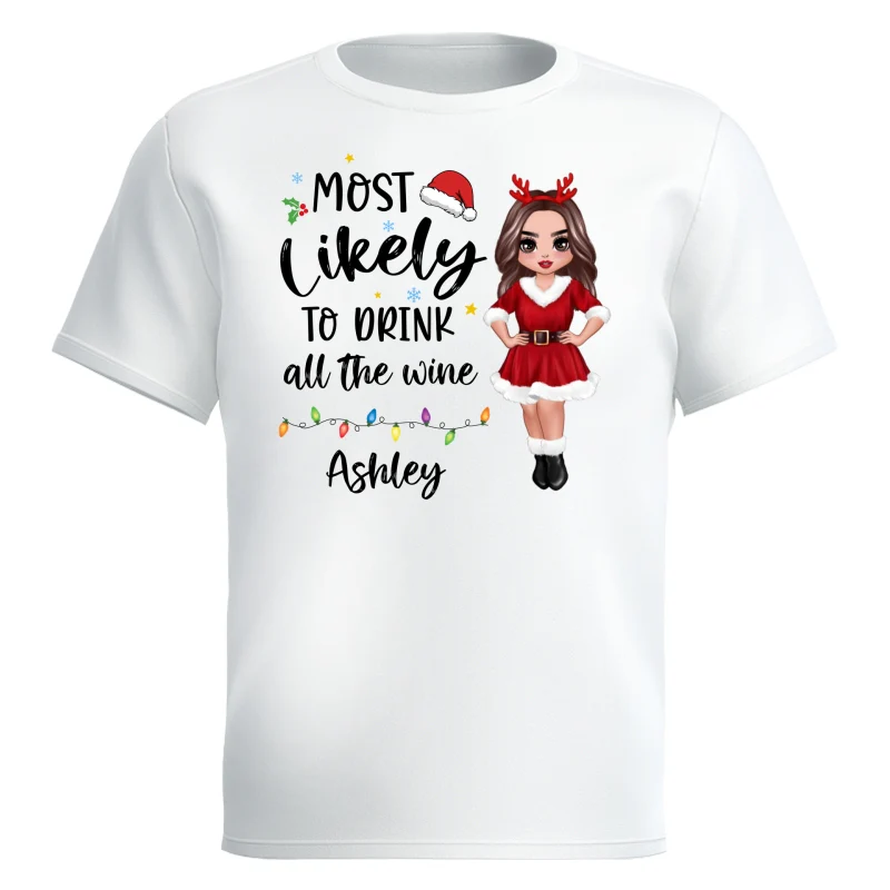 Most Likely Doll Family Christmas Quote Personalized Custom Christmas Matching Shirt, Family Shirt, Christmas Funny Shirt - Image 8