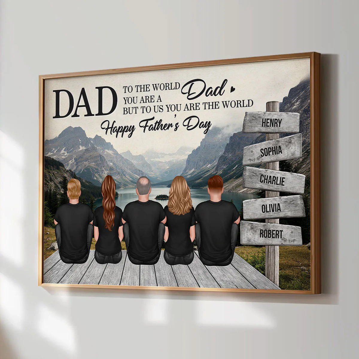 Mountain Landscape Dad You Are The World Personalized Poster, Father's Day Gift For Dad - Image 10