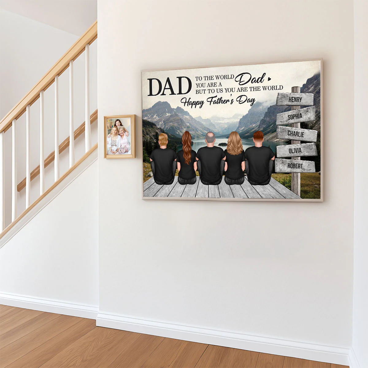 Mountain Landscape Dad You Are The World Personalized Poster, Father's Day Gift For Dad - Image 6
