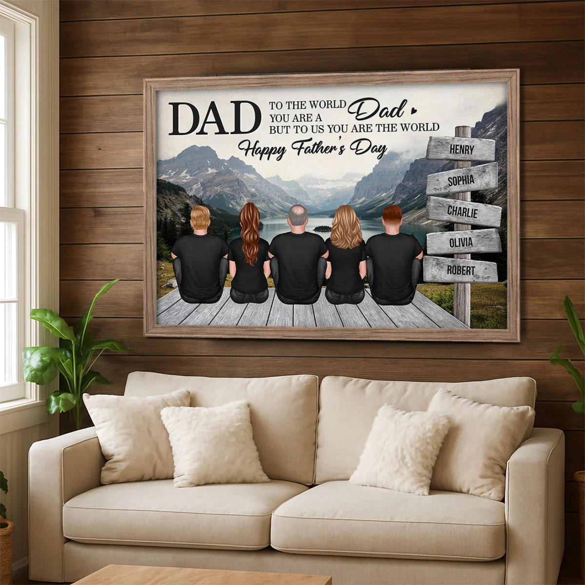 Mountain Landscape Dad You Are The World Personalized Poster, Father's Day Gift For Dad - Image 7