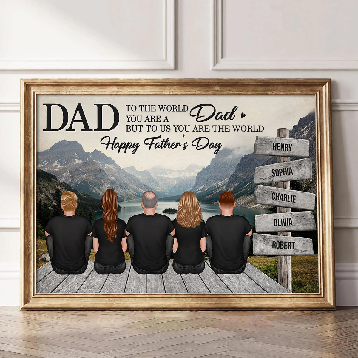 Mountain Landscape Dad You Are The World Personalized Poster, Father's Day Gift For Dad - Image 8