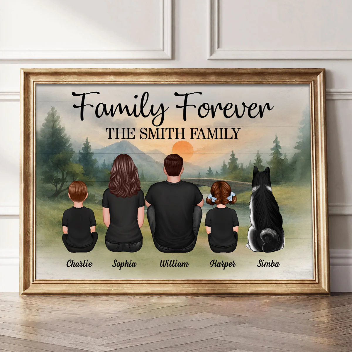 Mountain Landscape Family Forever Personalized Poster, Gift For Family, Dad, Mom - Image 6