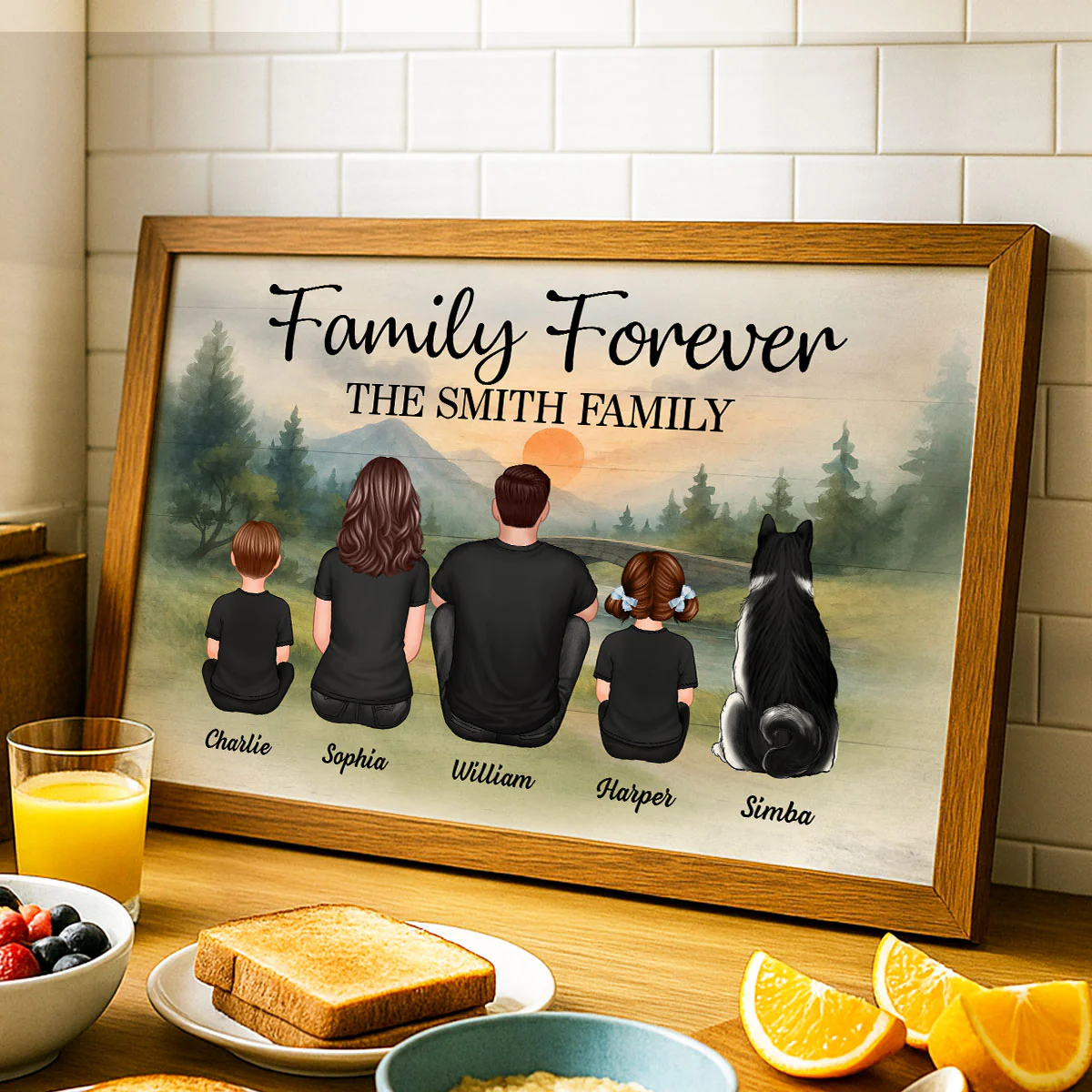 Mountain Landscape Family Forever Personalized Poster, Gift For Family, Dad, Mom - Image 8