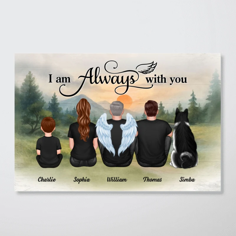 Mountain Landscape Family I Am Always With You Memorial Personalized Poster, Sympathy Gift, Remembrance Gift - Image 11