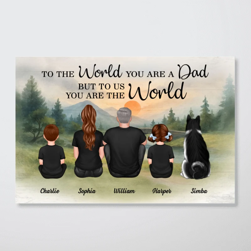 Retro Vintage Mountain Landscape Dad You Are The World Personalized Poster| Heartfelt Father's Day Gift For Dad, Husband - Image 12
