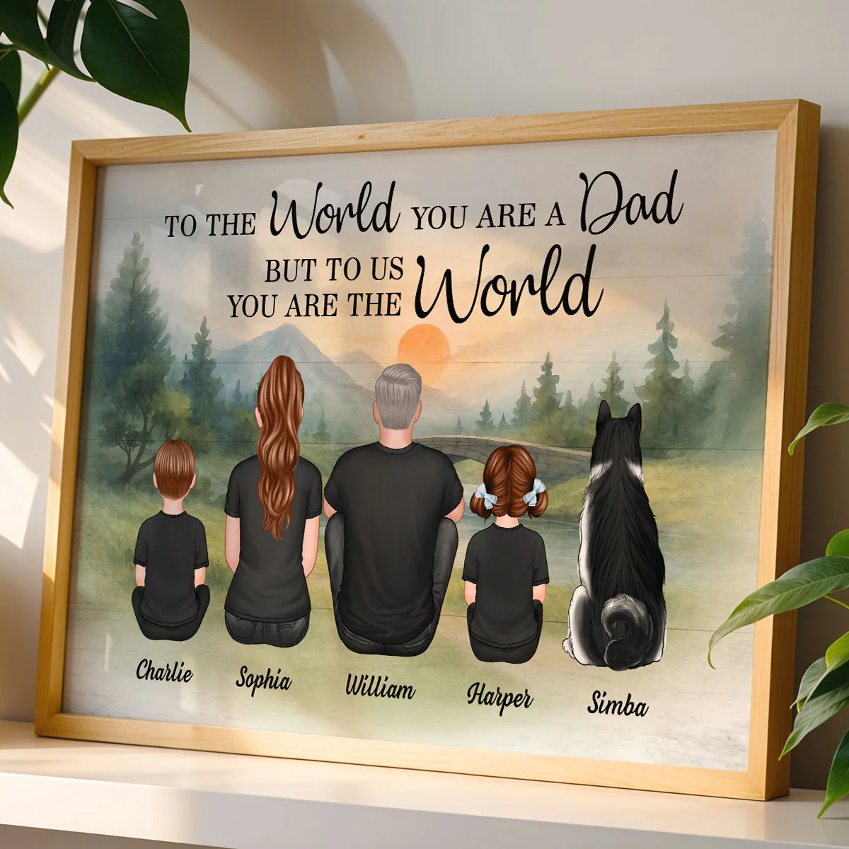 Retro Vintage Mountain Landscape Dad You Are The World Personalized Poster| Heartfelt Father's Day Gift For Dad, Husband - Image 4