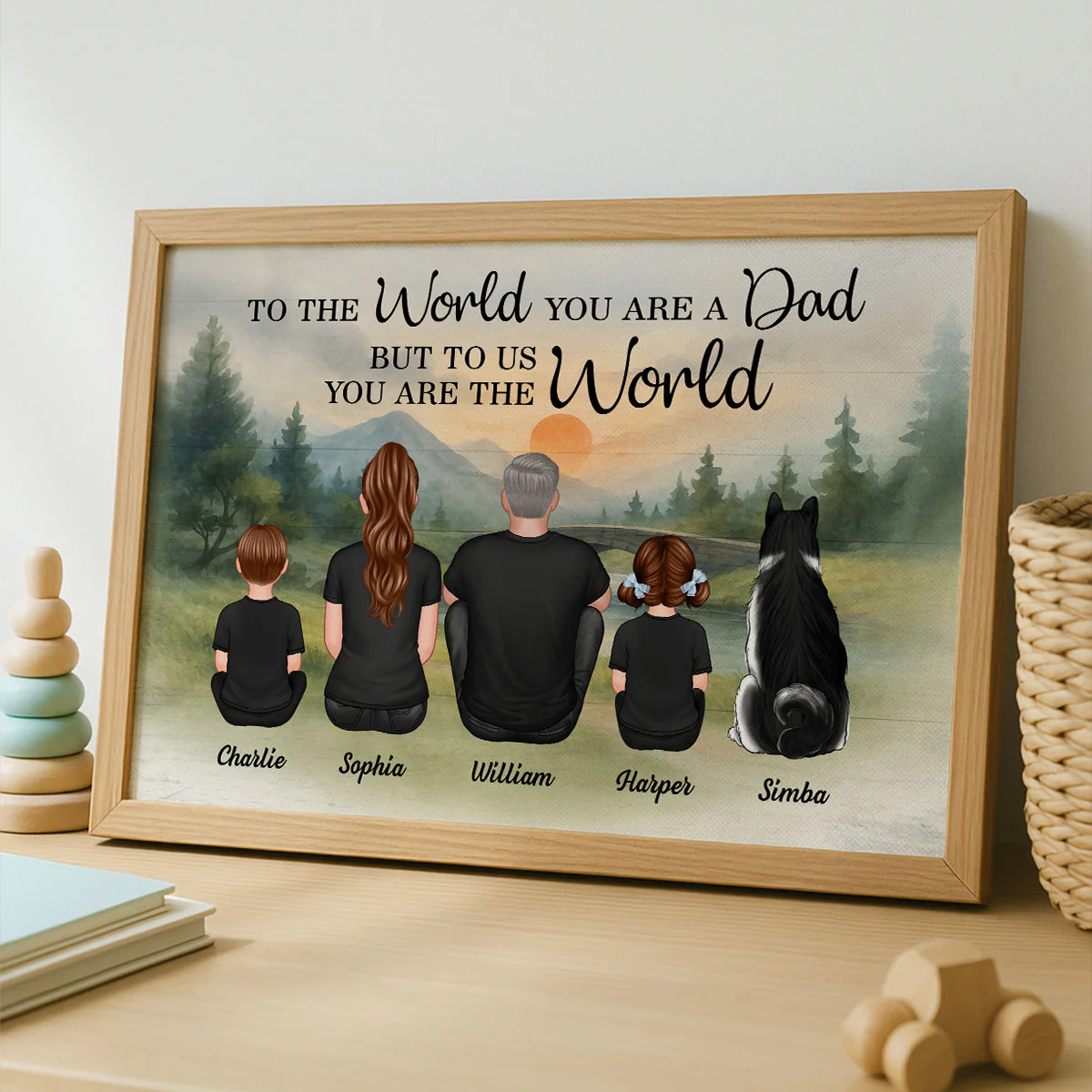 Retro Vintage Mountain Landscape Dad You Are The World Personalized Poster| Heartfelt Father's Day Gift For Dad, Husband - Image 7