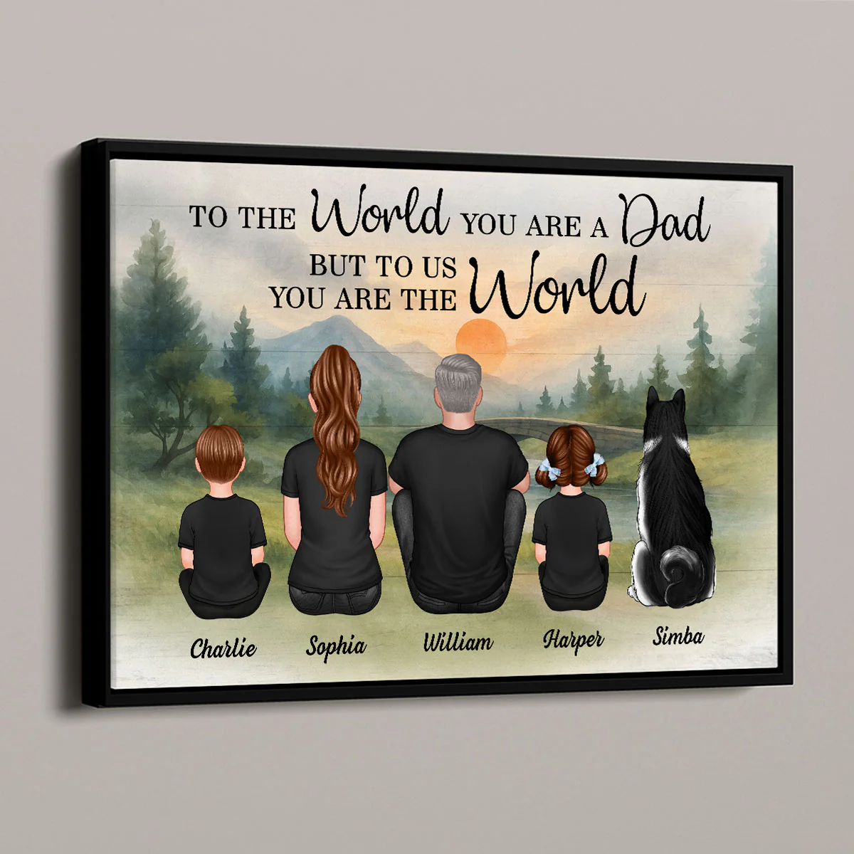Retro Vintage Mountain Landscape Dad You Are The World Personalized Poster| Heartfelt Father's Day Gift For Dad, Husband - Image 8