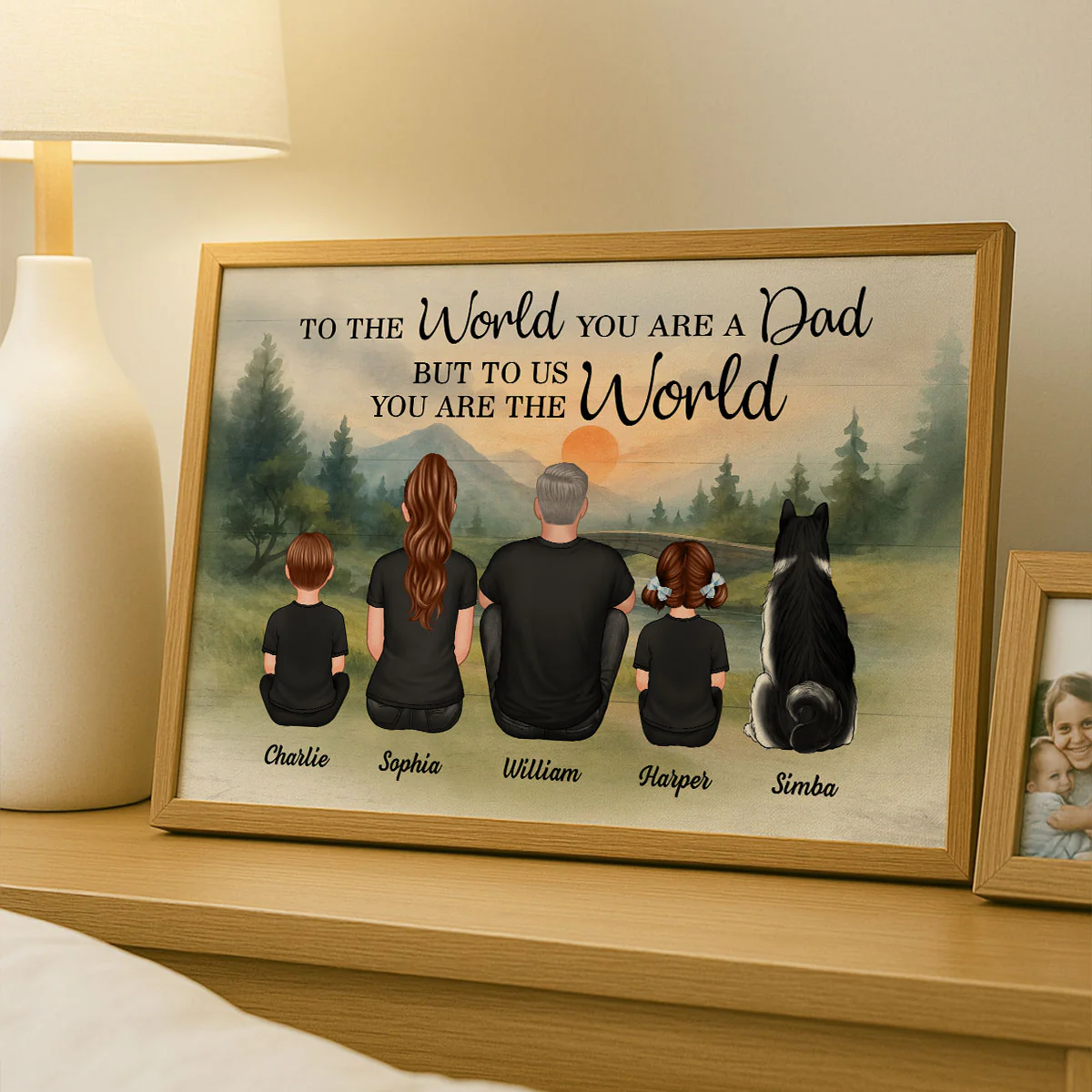 Retro Vintage Mountain Landscape Dad You Are The World Personalized Poster| Heartfelt Father's Day Gift For Dad, Husband - Image 9