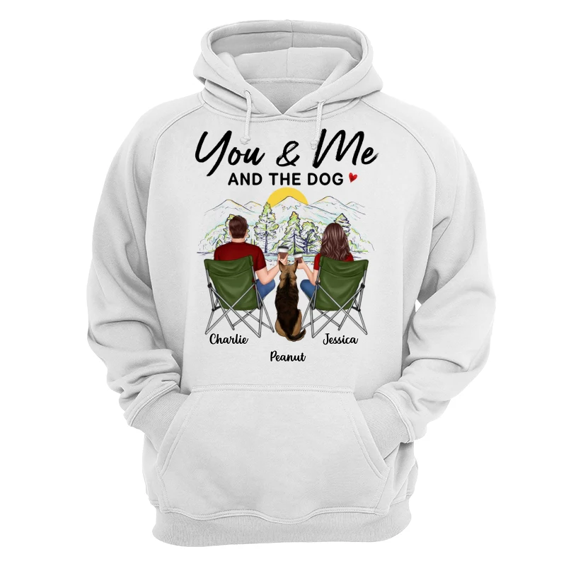Mountain Sketch Couple Back View You Me The Dog Personalized Shirt - Image 13