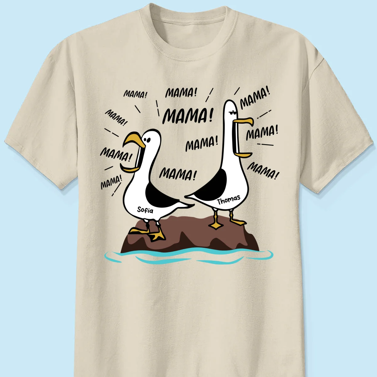 Möwen-Mama Mama! Mama! Mama! - Personalisiertes Shirt - Lustiges Muttertagsgeschenk für Mutter - Image 11