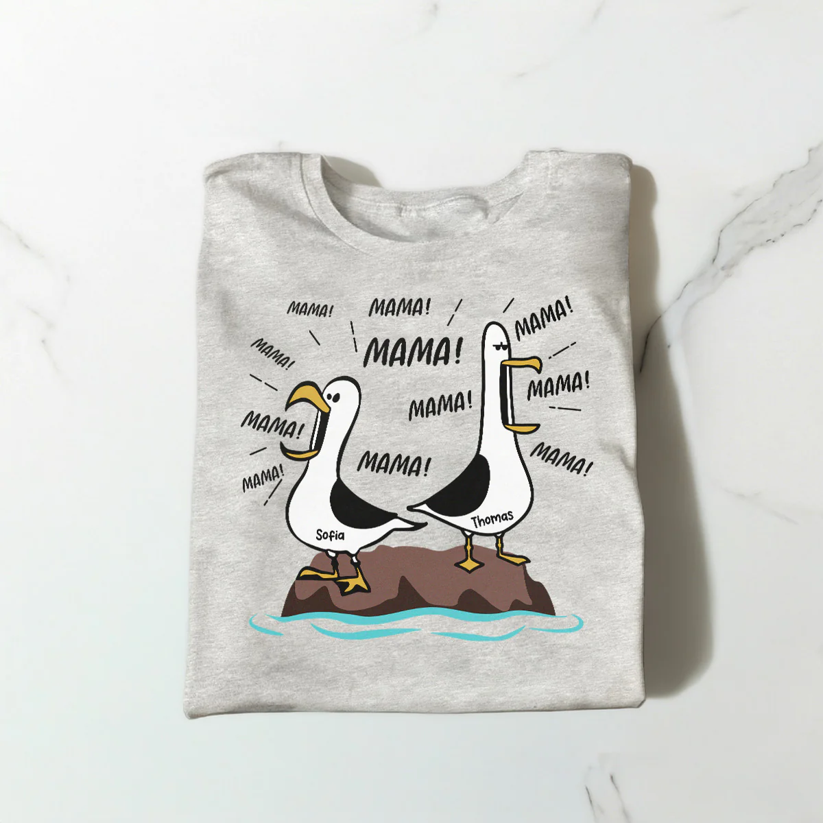 Möwen-Mama Mama! Mama! Mama! - Personalisiertes Shirt - Lustiges Muttertagsgeschenk für Mutter - Image 4