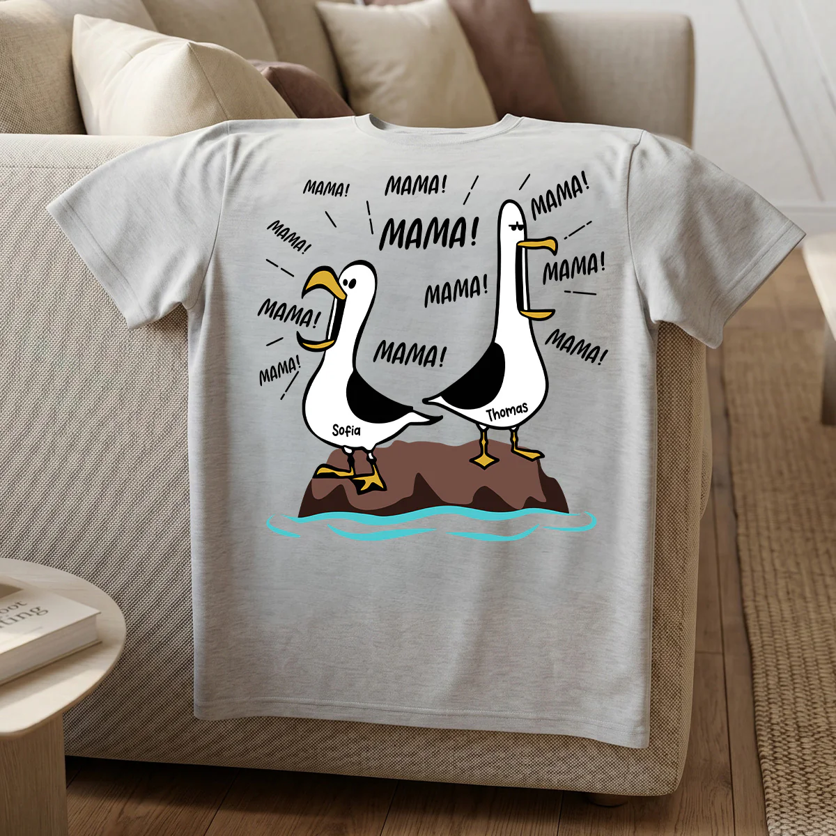 Möwen-Mama Mama! Mama! Mama! - Personalisiertes Shirt - Lustiges Muttertagsgeschenk für Mutter - Image 7