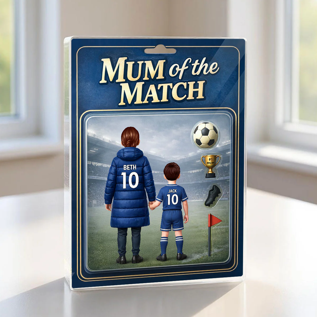 Mum Of The Match - Personalised Acrylic Block Plaque - Gift For Mum - Image 2