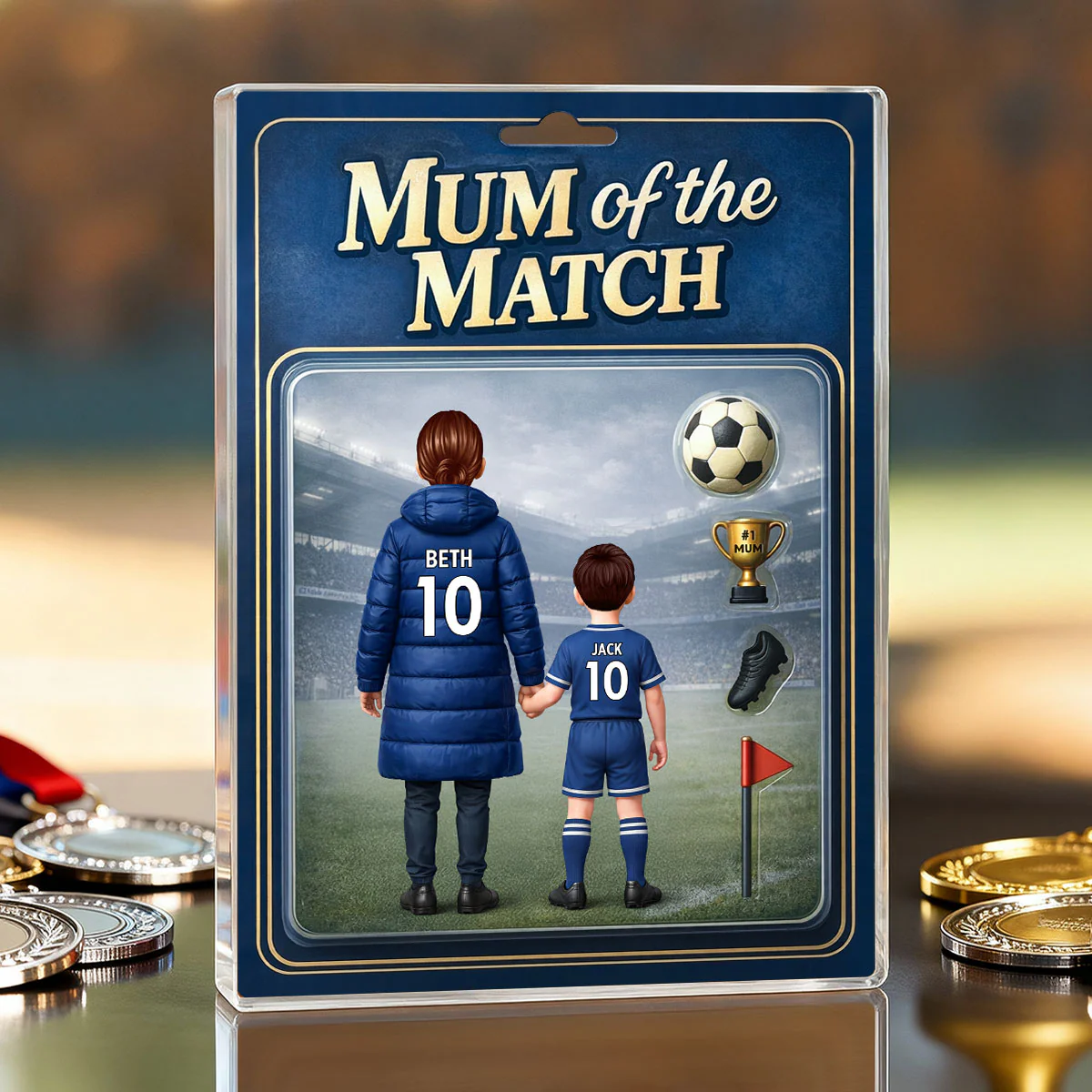 Mum Of The Match - Personalised Acrylic Block Plaque - Gift For Mum - Image 3