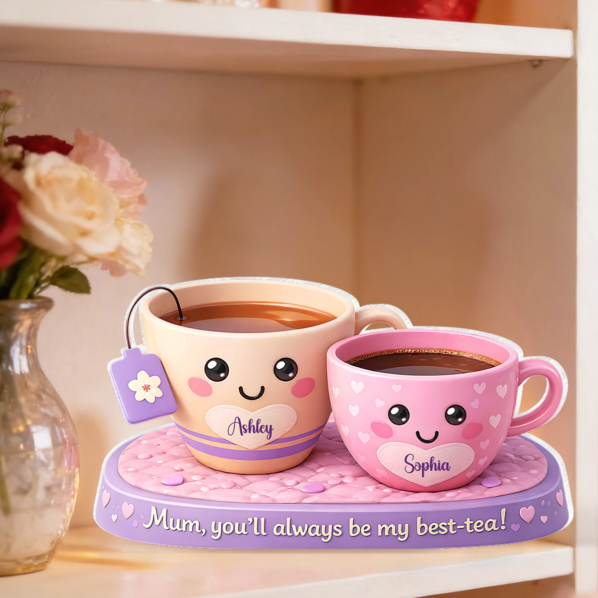 Mum You'll Always Be My Best-tea - Personalised Acrylic Block Plaque - UK Mother's Day Gift For Mum - Image 2