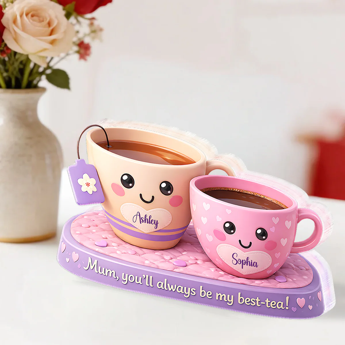 Mum You'll Always Be My Best-tea - Personalised Acrylic Block Plaque - UK Mother's Day Gift For Mum - Image 3