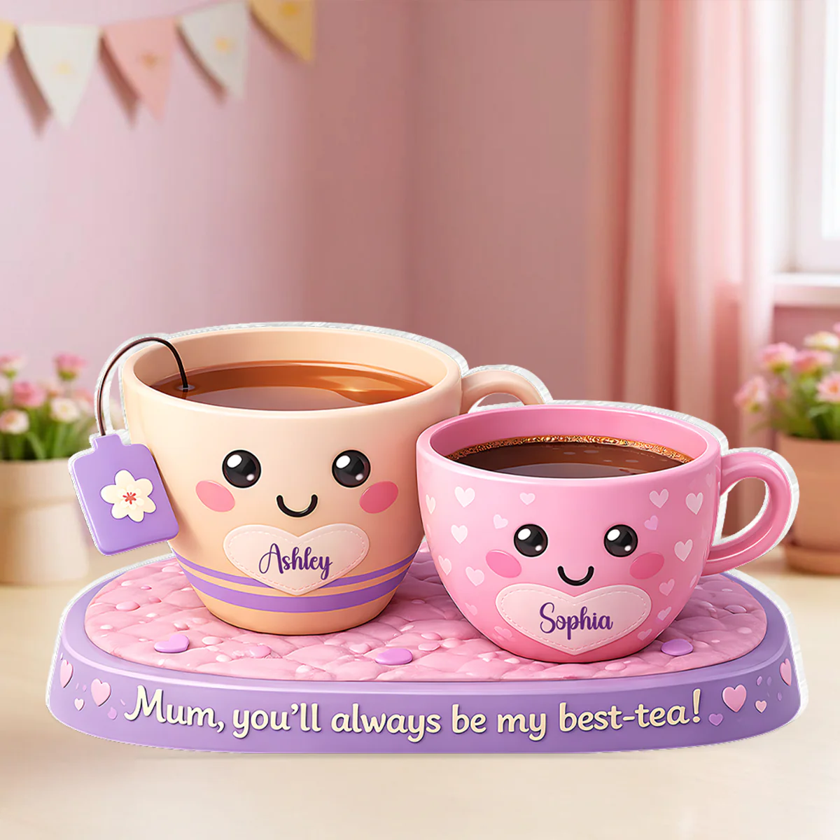 Mum You'll Always Be My Best-tea - Personalised Acrylic Block Plaque - UK Mother's Day Gift For Mum - Image 4