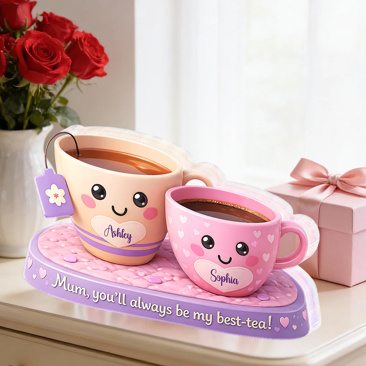 Mum You'll Always Be My Best-tea - Personalised Acrylic Block Plaque - UK Mother's Day Gift For Mum - Image 5