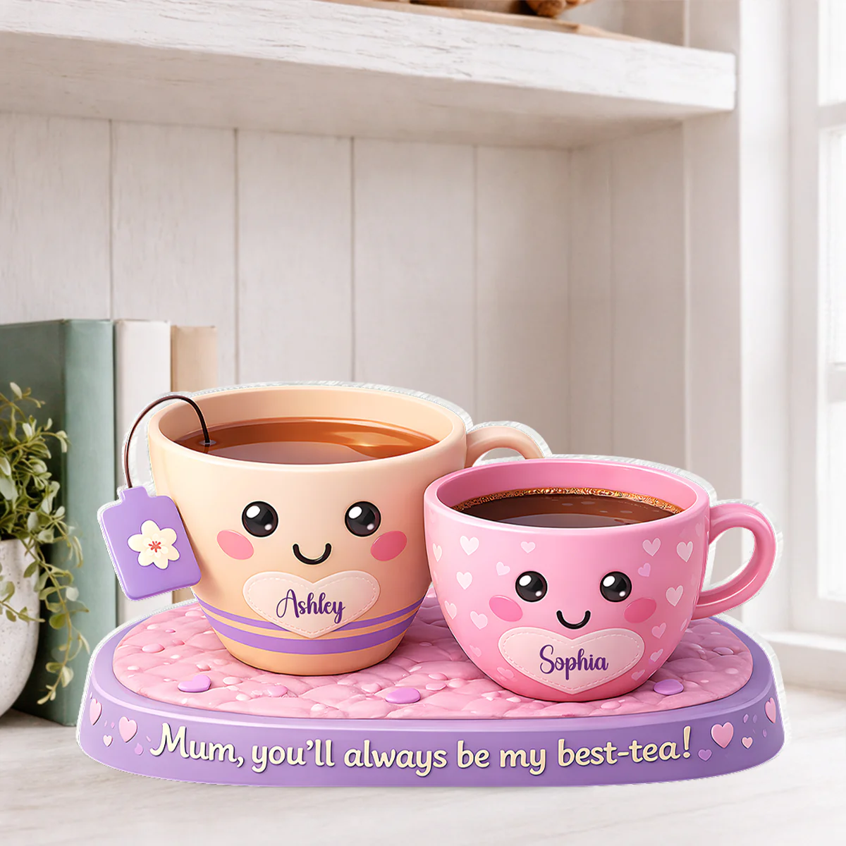 Mum You'll Always Be My Best-tea - Personalised Acrylic Block Plaque - UK Mother's Day Gift For Mum - Image 6