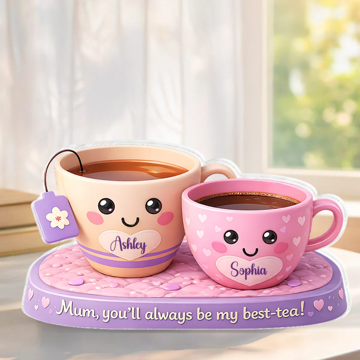 Mum You'll Always Be My Best-tea - Personalised Acrylic Block Plaque - UK Mother's Day Gift For Mum - Image 9