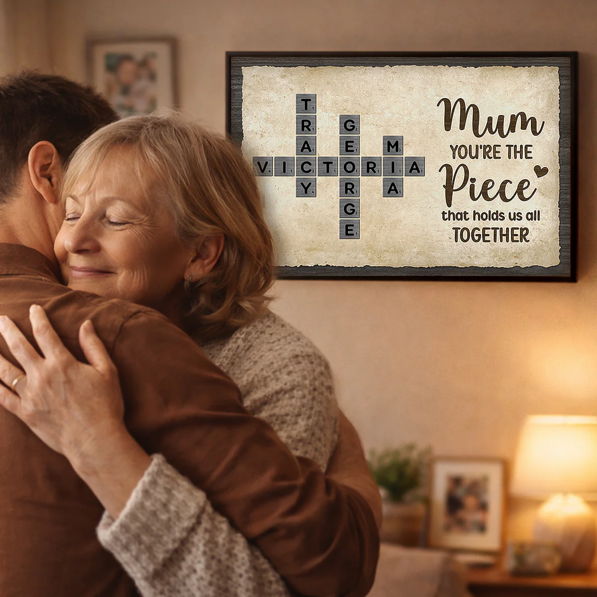 Mum You're The Piece That Holds Us All Together Crossword Puzzle Art - Personalised Poster - Mother's Day Gift for Mum - Image 6