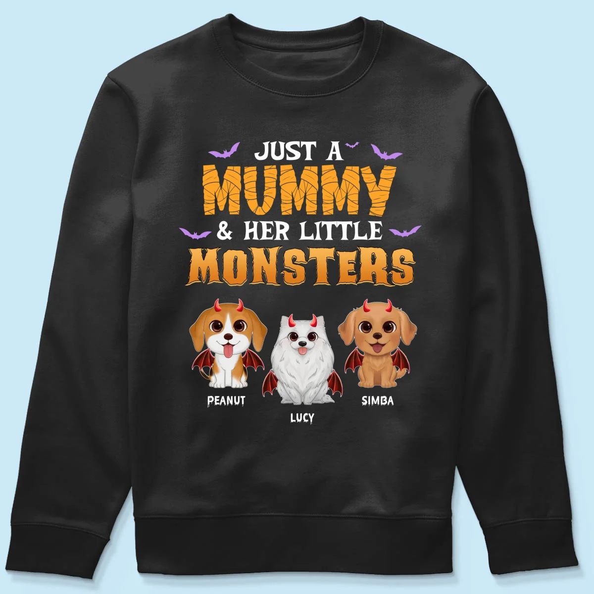 Mummy And Little Monsters Dogs Halloween Personalized Shirt - Image 14