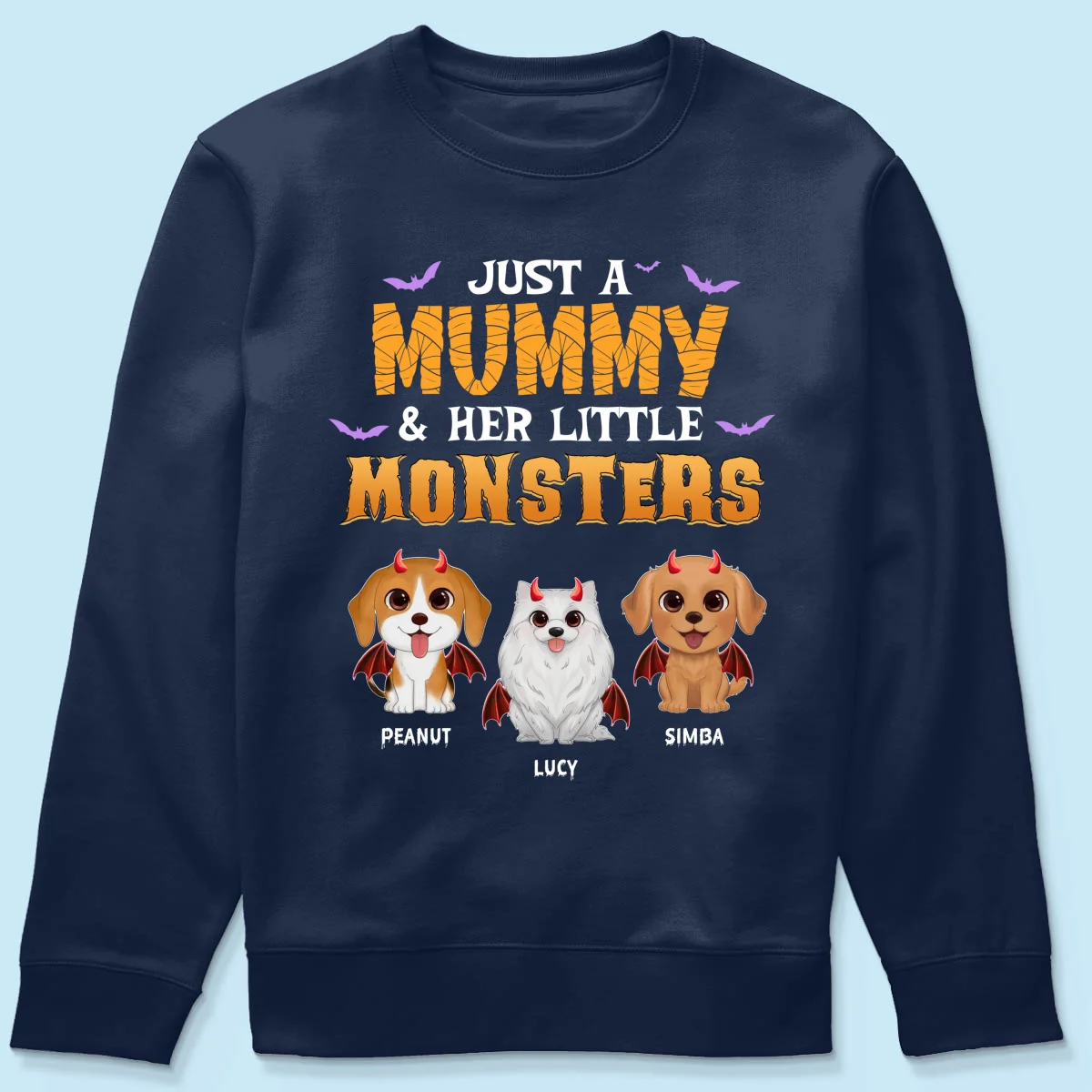 Mummy And Little Monsters Dogs Halloween Personalized Shirt - Image 15