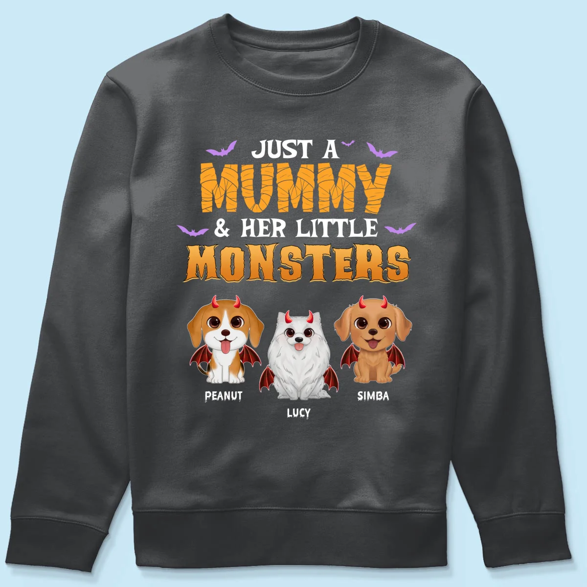 Mummy And Little Monsters Dogs Halloween Personalized Shirt - Image 16