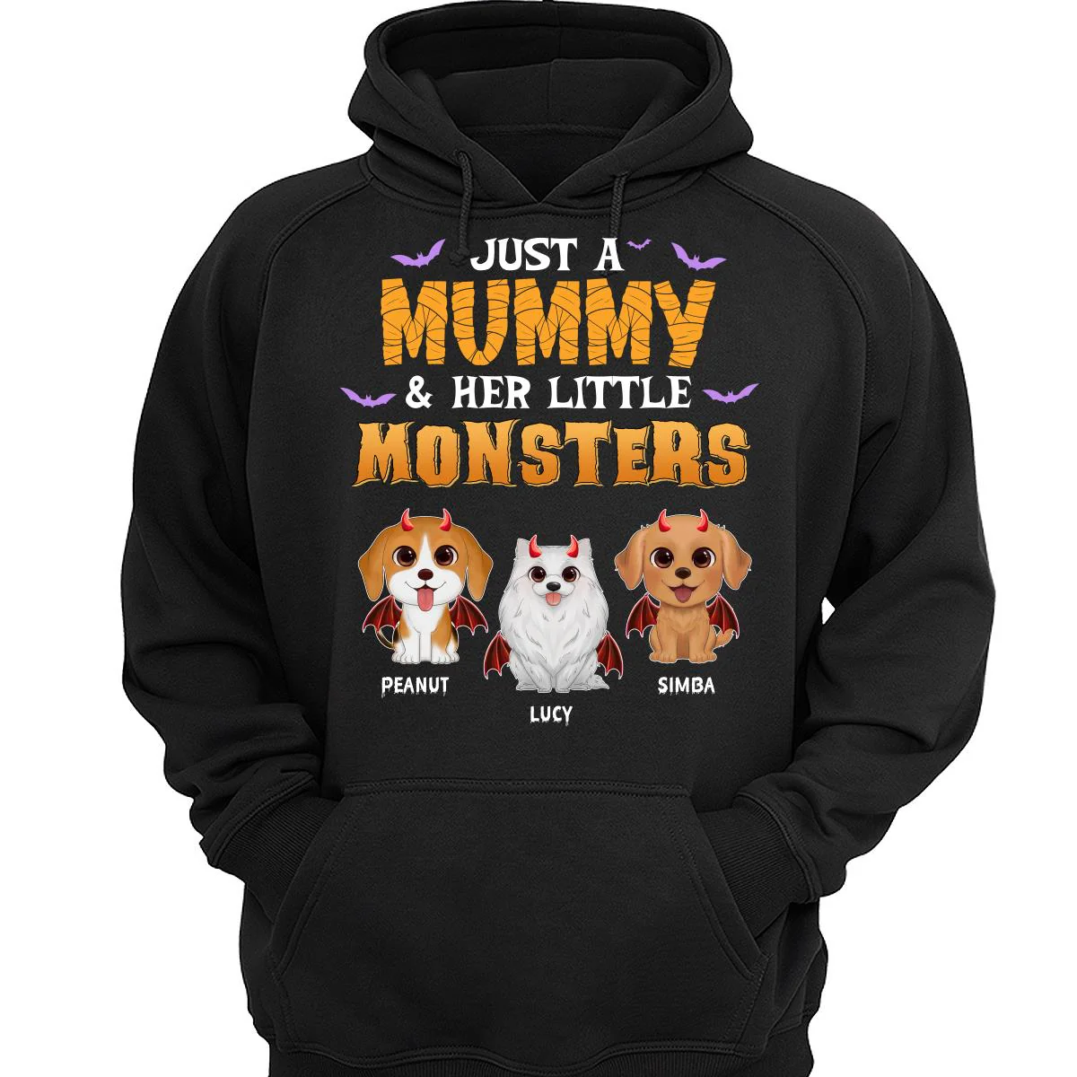 Mummy And Little Monsters Dogs Halloween Personalized Shirt - Image 3