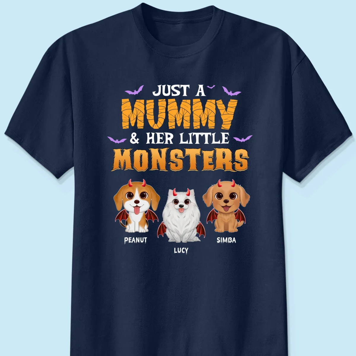 Mummy And Little Monsters Dogs Halloween Personalized Shirt - Image 6