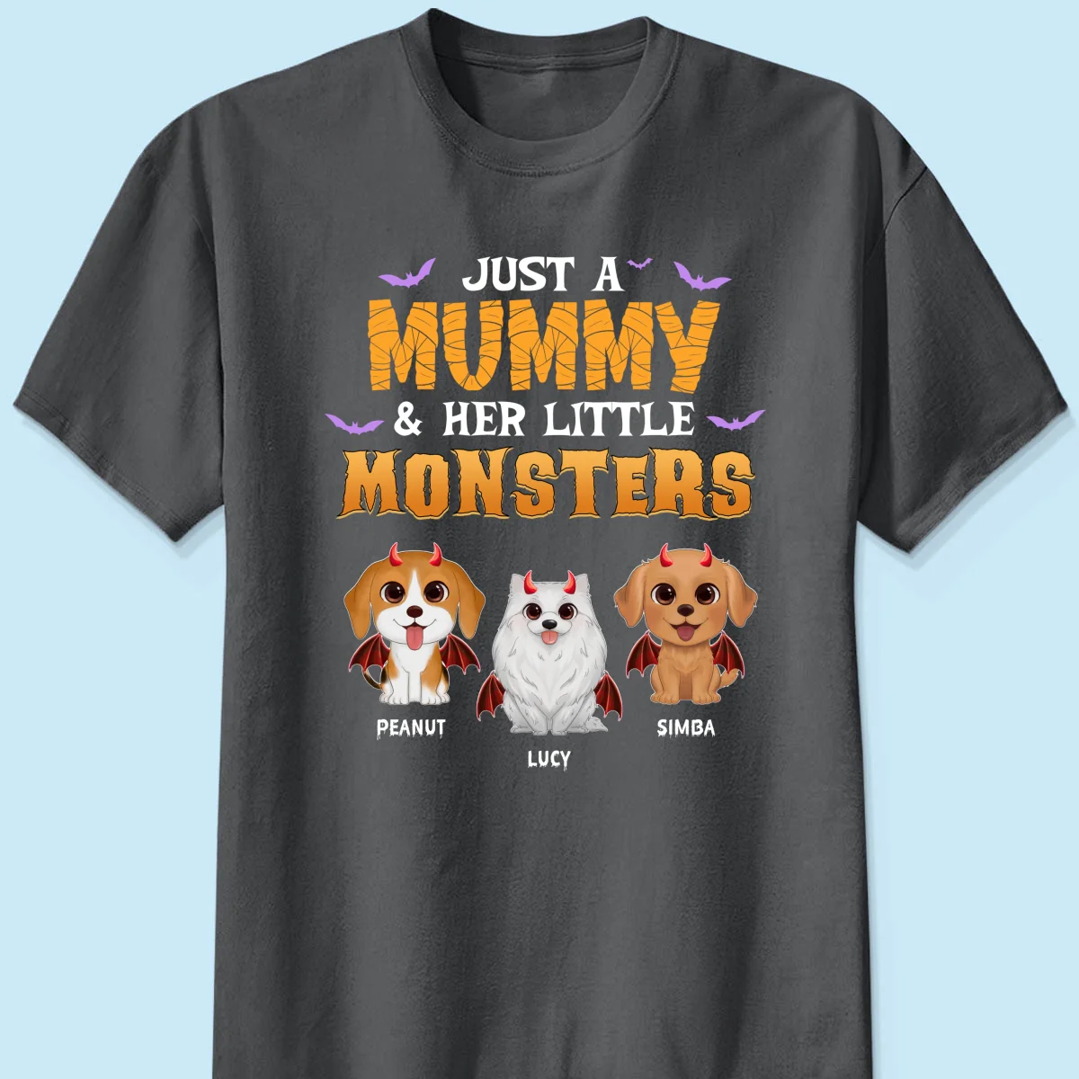 Mummy And Little Monsters Dogs Halloween Personalized Shirt - Image 7