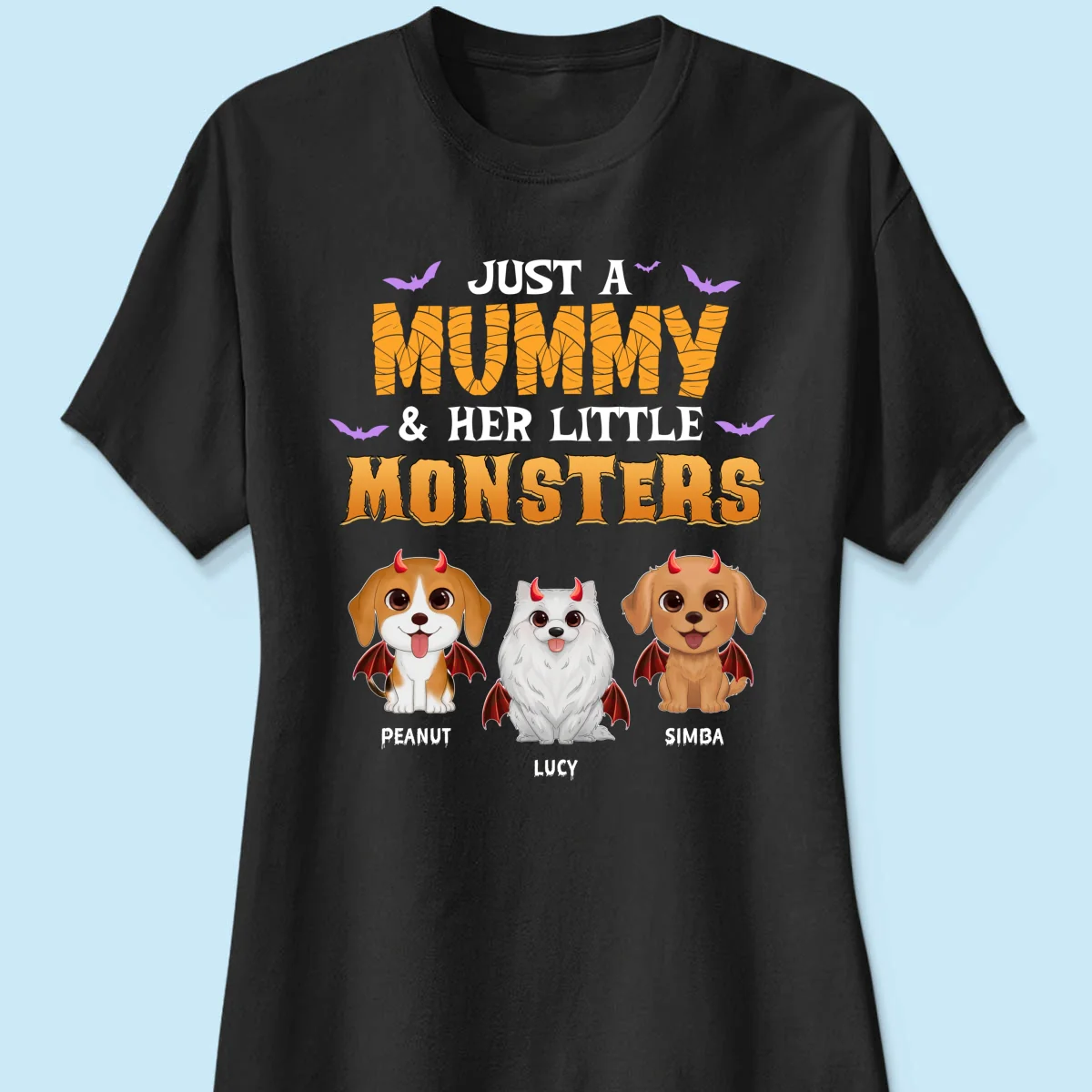 Mummy And Little Monsters Dogs Halloween Personalized Shirt - Image 8