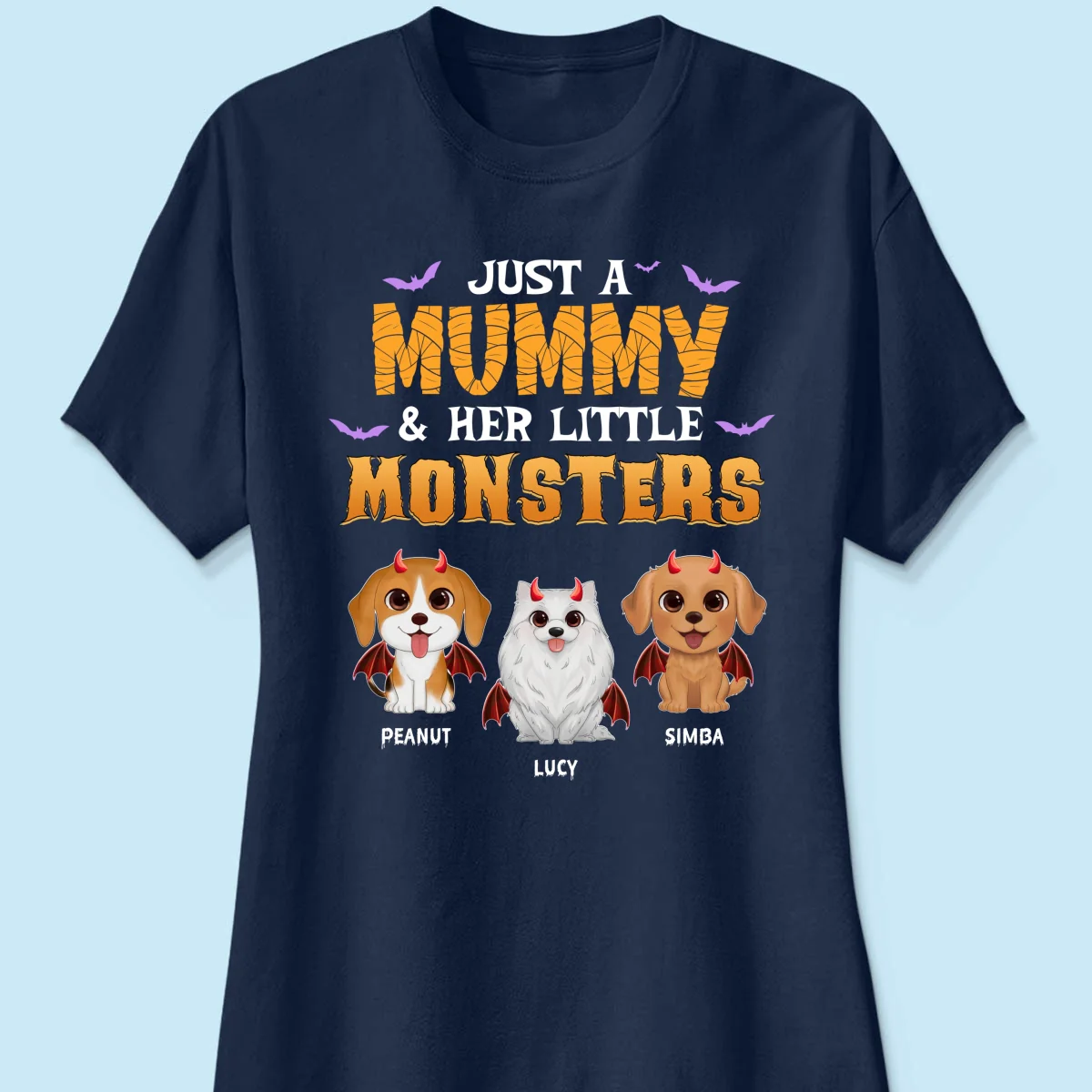 Mummy And Little Monsters Dogs Halloween Personalized Shirt - Image 9