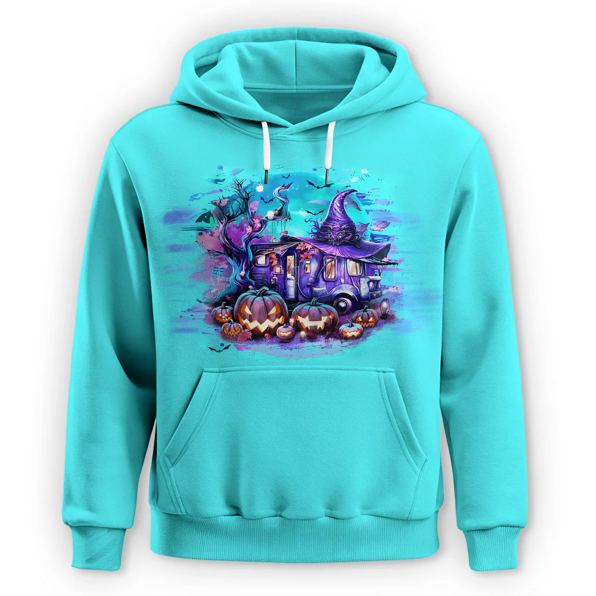 My Broom Broke So Now I'm A Cat Mom Halloween Personalized Hoodie - Image 6