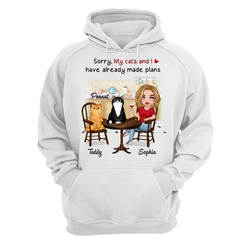 My Cats And I Have Made Plans Personalized Cat Mom Shirt - Image 13