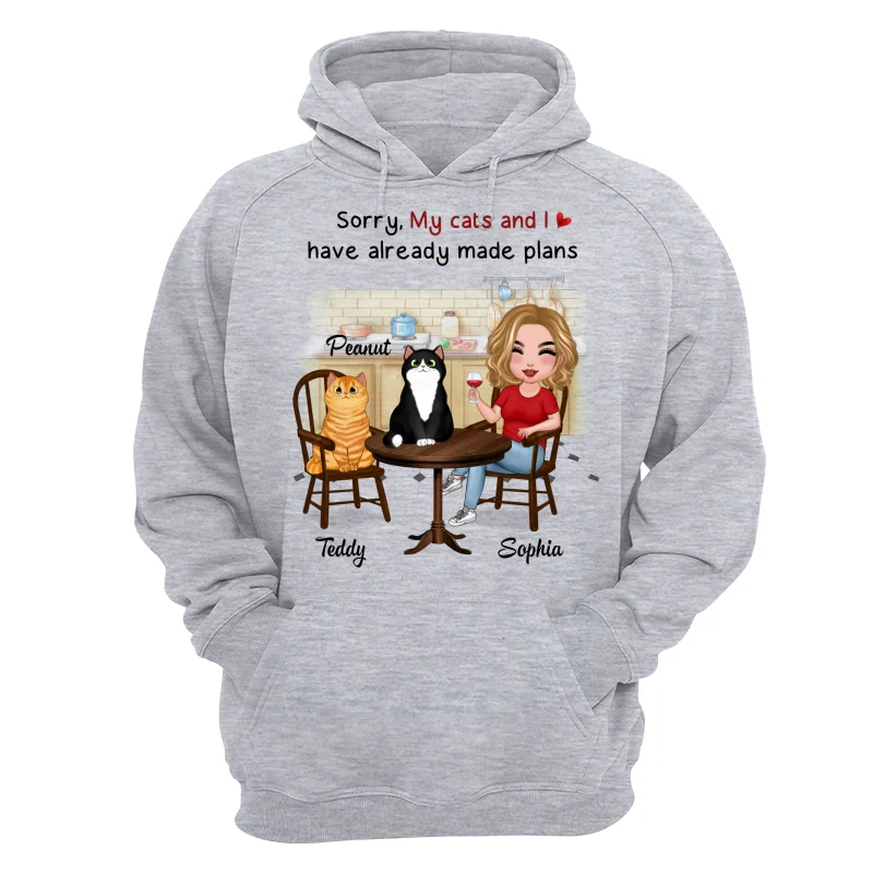 My Cats And I Have Made Plans Personalized Cat Mom Shirt - Image 14