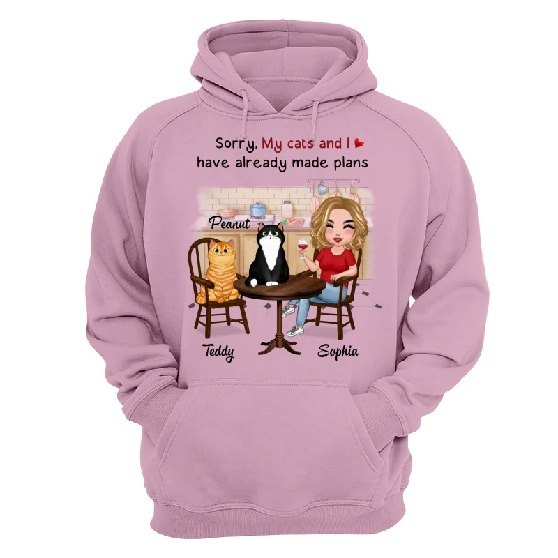 My Cats And I Have Made Plans Personalized Cat Mom Shirt - Image 15