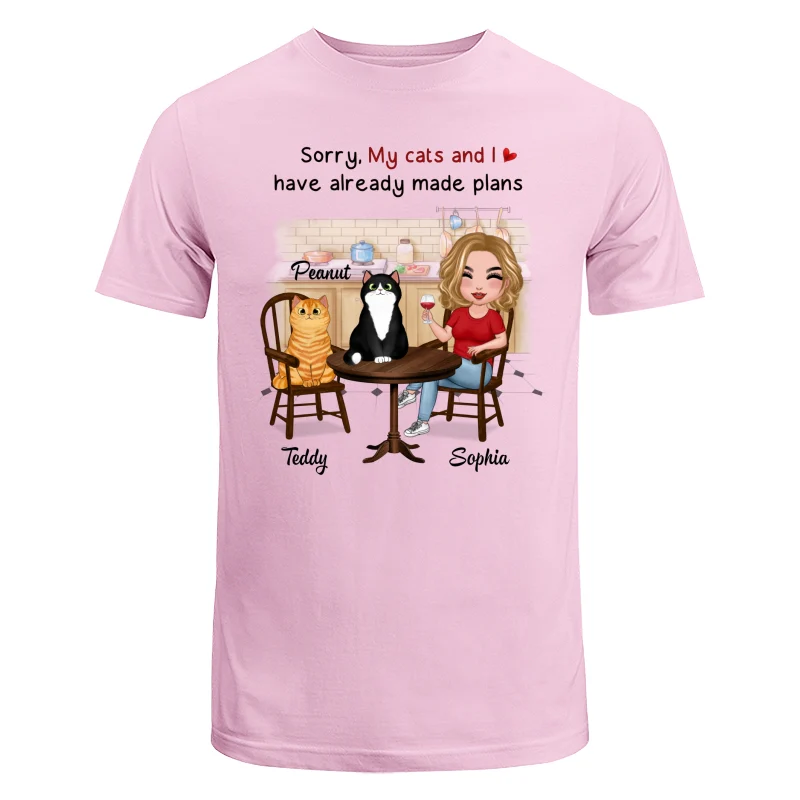 My Cats And I Have Made Plans Personalized Cat Mom Shirt - Image 7