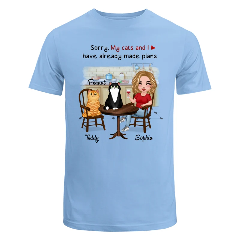 My Cats And I Have Made Plans Personalized Cat Mom Shirt - Image 8
